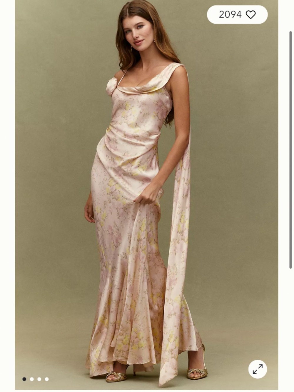 BHLDN Isla Scarf Printed Maxi Dress